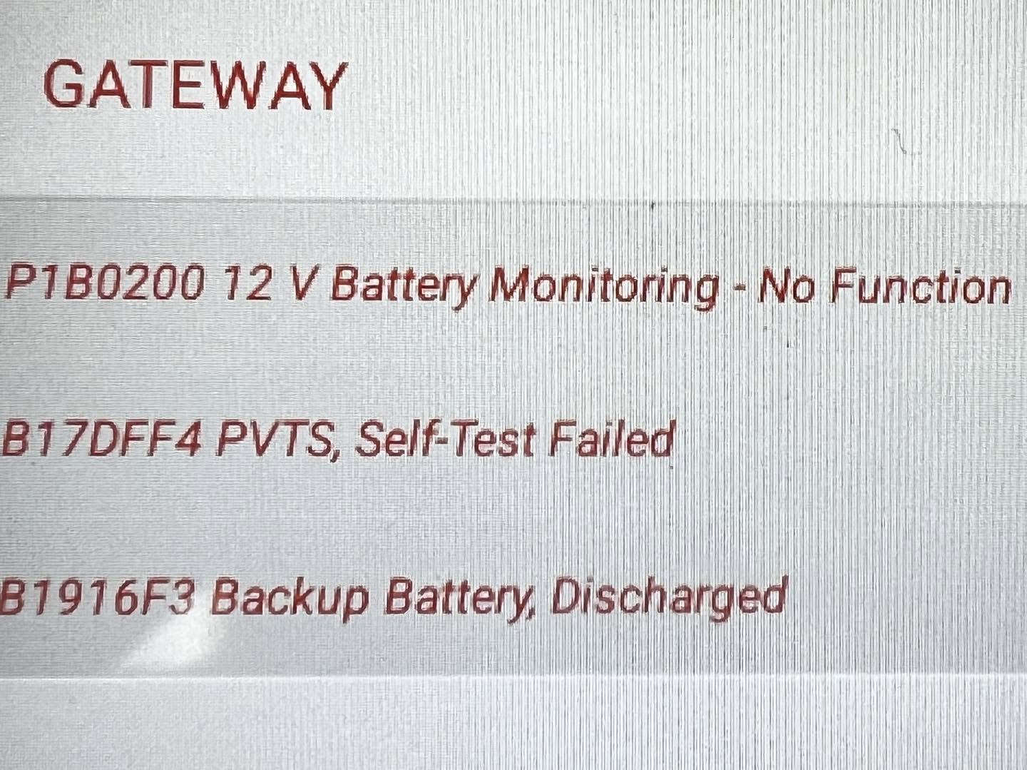 Porsche Cayenne battery monitoring diagnostic fault codes